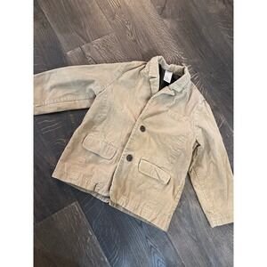 Gymboree Kids Boys Corduroy Blazer Jacket Tan Elbow Patches Size 5